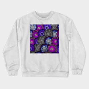 Blue Berry Raspberry Dahlias Crewneck Sweatshirt